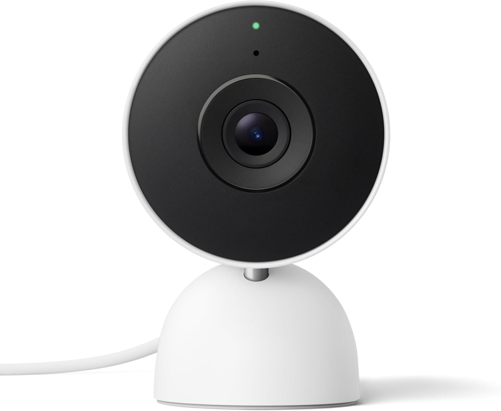 Google Nest Cam Indoor (Wired, 3rd Gen) – Indoor Security Camera with 2K Video – Works with Google Home – Built with Gemini – Snow