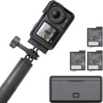 DJI Osmo Action 4 Adventure Combo - 4K/120fps Waterproof Action Camera with a 1/1.3-Inch Sensor, 10-bit & D-Log M Color Performance, 155° FOV, Up to 7.5 h with 3 Extra Batteries, Outdoor Camera