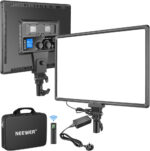 NEEWER 9" LED Video Light Panel, Dimmable DSLR Camera Soft Lighting with Mini Desk Tripod Stand, USB Type C Ports, 3200K~5600K CRI95+ for Studio Photography Video Recording Live Streaming, NL-116AI - Image 3