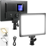 NEEWER 9" LED Video Light Panel, Dimmable DSLR Camera Soft Lighting with Mini Desk Tripod Stand, USB Type C Ports, 3200K~5600K CRI95+ for Studio Photography Video Recording Live Streaming, NL-116AI - Image 5