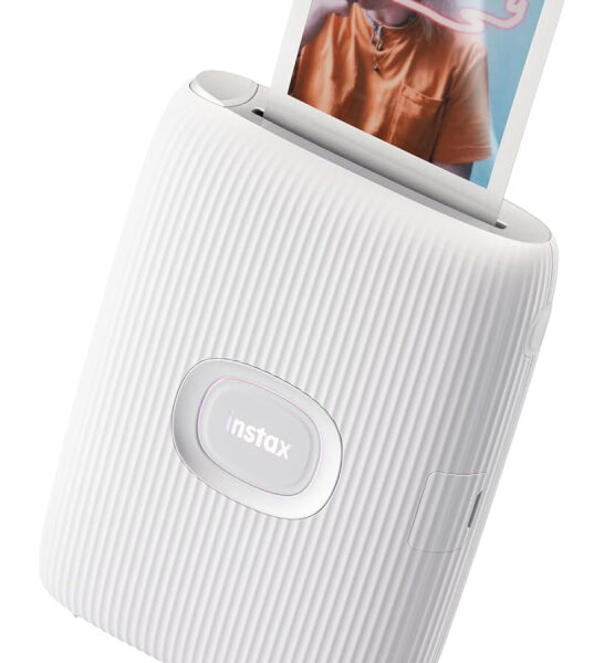 INSTAX mini LINK2 mini film format portable smartphone instant photo printer, multiple templates, Clay White