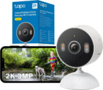 Tapo C113 2K 3MP Outdoor Camera Color Night Vision, Security Camera WiFi, IP65 Spotlights, Free AI Baby Cry Detection CCTV Camera, Indoor Cameras House Security, CCTV, Alexa