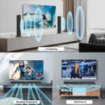 GarageRock Sound Bar for TV, Soundbar 2-in-1 Detachable Sound Bars with Auto Volume Boost for Clear Sound, TV Speakers with 3 EQ Modes, Bluetooth 5.3/ARC/Opt/AUX Connection for PC/Gaming/Projectors - Image 2