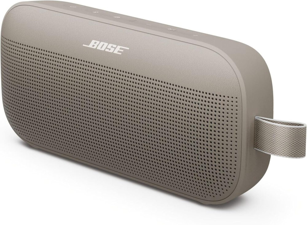 Bose SoundLink Flex Portable Bluetooth Speaker (2nd Gen), Small Portable Wireless Outdoor Speaker with Hi-Fi Audio, Up to 12 Hours Battery Life, Waterproof and Dustproof, Sandstone