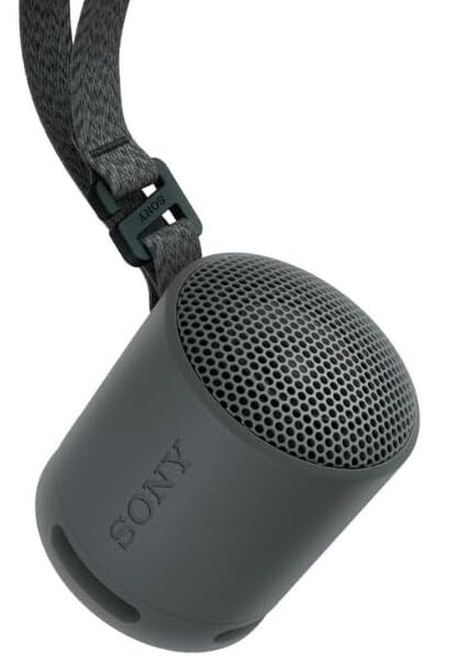 Sony SRS-XB100 - Wireless Bluetooth, Portable, Lightweight, Compact, Outdoor, Travel Speaker, Durable IP67 Waterproof & Dustproof, 16 HR Battery, Strap, Hands-Free Calling, New Model, Black