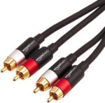 Amazon Basics 2 RCA Audio Cable for Amplifier,Active Speakers or Subwoofer with Gold-Plated Plugs, 1.22 m, Black - Image 2
