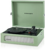 Crosley Voyager Portable Turntable - Bluetooth Record Player, 3-Speed Suitcase Vinyl Player, Home Turntables for Vinyl Records, Built in Stereo Speakers & Bluetooth Receiver, AUX Input, Sage