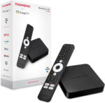 Thomson Streaming Box 240UK, 4K UHD, Google TV, Google Cast, Google Voice Control, Wifi, Bluetooth, Dolby Atmos, HDR10