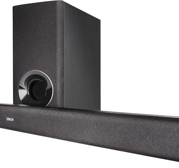Denon DHT-S316 Soundbar and Wireless Subwoofer for Surround Sound, Bluetooth Sound Bar with Dolby Digital, DTS Decoding, Dialogue Enhancer, HDMI ARC, Wall Mountable, Music Streaming