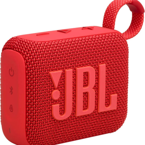 JBL GO 4 Ultra-Portable Bluetooth Speaker with Big JBL Pro Sound and Punchy Bass, PlaytimeBoost, Waterproof Design and 7-Hour Playtime, Red