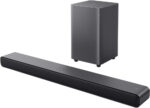 TCL S55HK 2.1 channel Dolby Atmos Soundbar,220W max power with dual bass system,support DTS Virtual X,HDMI eARC and Bluetooth 5.3,soundbar with wireless subwoofer,home cinema