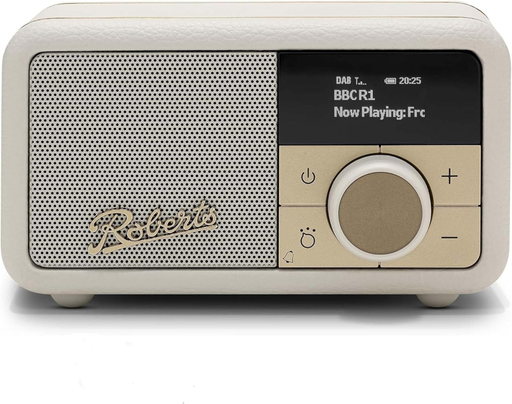 Roberts Revival PETITE2 FM/DAB/DAB+ Digital Radio with Bluetooth, Pastel Cream