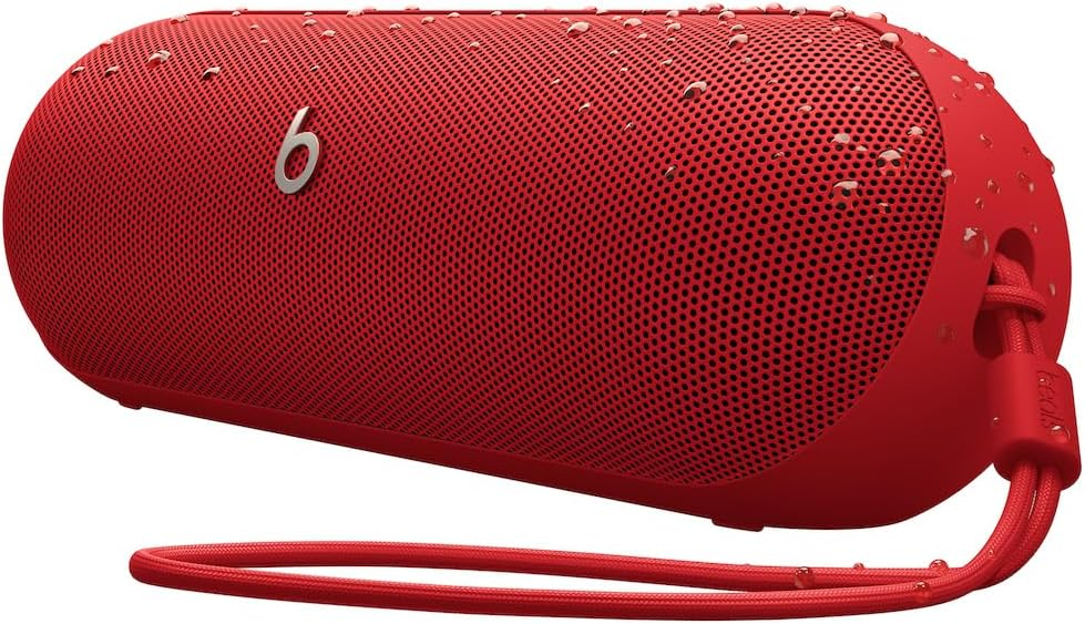 Beats Pill (Latest release)-Portable Bluetooth Speaker, Up to 24H Battery Life, Water Resistant, Bluetooth, Apple & Android Compatible, Seriously loud sound for home, outdoor & travel- Statement Red