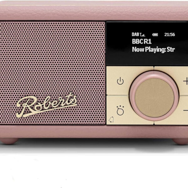 Roberts Revival PETITE2 FM/DAB/DAB+ Digital Radio with Bluetooth, Dusty Pink