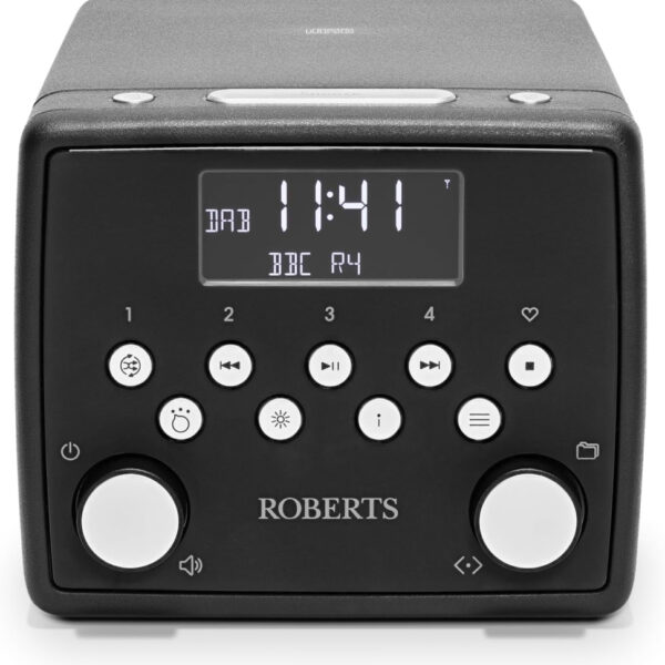 Roberts SOUND49 FM/DAB/DAB+ Digital Radio with Bluetooth, Alarms and CD Player, Black