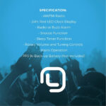 LLOYTRON "Daybreak" Alarm Clock Radio with Buzz Alarm or Radio - Snooze Function - Sleep Timer - Rotary Tuning and Volume Controls - Mains Operated - AM / FM Radio - J2006BK - Black - Image 3