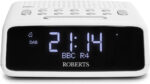 Roberts ORTUSDAB FM/DAB/DAB+ Digital Clock Radio, Alarms with large LCD VA Display, White