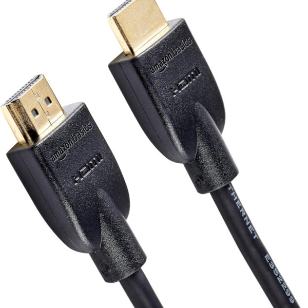 Amazon Basics 4K HDMI Cable 0.9m - 18Gbps High Speed with Ethernet, 4K@60Hz, 2160p, Black