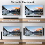 2.0-channel Soundbar for TV, 32 Inch Divisible 2-in-1 Sound bar, Soundbar Bluetooth 5.3 with 3 EQ Modes and 3D Surround Sound, TV Speaker Soundbars with ARC/Optical/Aux, Black - Image 2