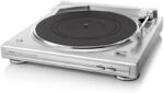 Denon DP29FE2 Record Player for Vinyl Records, Vinyl Turntable, MP3 and WAV, 33/45 RPM, Built-in Phono Equalizer, Including Removable Dust Cover and MM Cartridge, MC Compatible, Silver - Image 2
