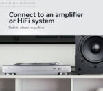 Denon DP29FE2 Record Player for Vinyl Records, Vinyl Turntable, MP3 and WAV, 33/45 RPM, Built-in Phono Equalizer, Including Removable Dust Cover and MM Cartridge, MC Compatible, Silver - Image 3