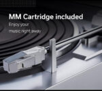 Denon DP29FE2 Record Player for Vinyl Records, Vinyl Turntable, MP3 and WAV, 33/45 RPM, Built-in Phono Equalizer, Including Removable Dust Cover and MM Cartridge, MC Compatible, Silver - Image 5