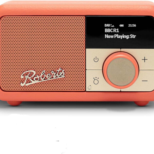 Roberts Revival PETITE2 FM/DAB/DAB+ Digital Radio with Bluetooth, Pop Orange