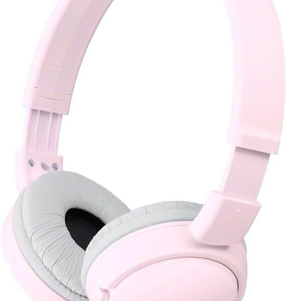 Sony MDR-ZX110 Wired Overhead Headphones, Neodymium Dynamic Drivers, Swivel Fold Design - Pink