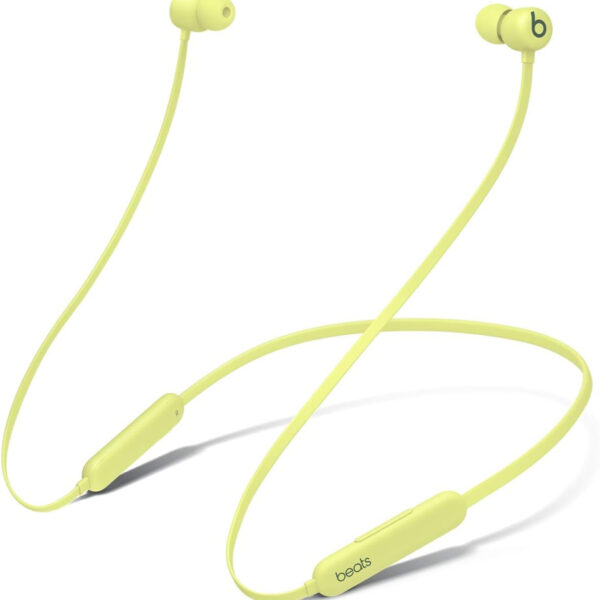 Beats Flex Wireless Earphones – Apple W1 Headphone Chip, Magnetic Earbuds, Class 1 Bluetooth, 12 Hours of Listening Time, Built-in Microphone - Yuzu Yellow
