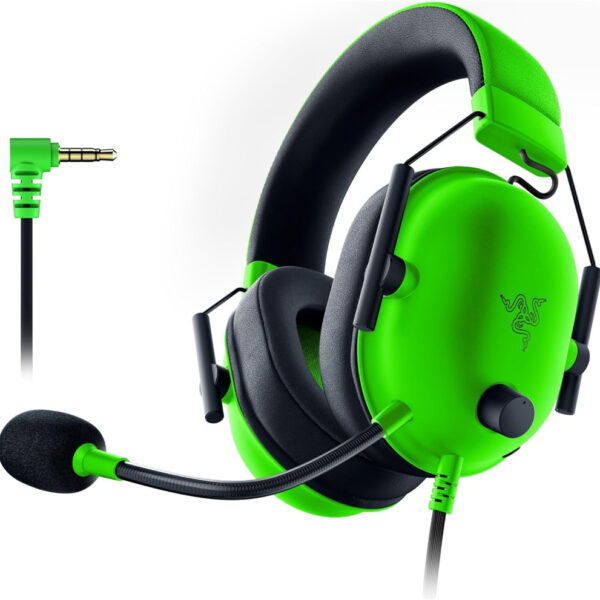 Razer BlackShark V2 X - Multi-Platform Wired Esports Headset (Triforce 50 mm Drivers, Advanced Passive Noise Cancellation, 7.1 Surround Sound, Hyperclear Cardioid Mic) Green