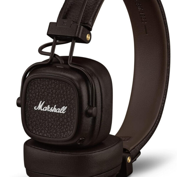Marshall Major V Bluetooth Wireless Headphones, 100 Hours playtime - Brown