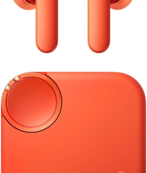 CMF Buds 2 Wireless Earbuds with 48 dB Hybrid ANC, 55-Hour Battery Life, 11mm PMI Driver, 6 HD mics and Spatial Audio, IP55 Dust & Water Resistance - Orange