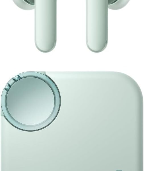 CMF Buds 2 Wireless Earbuds with 48 dB Hybrid ANC, 55-Hour Battery Life, 11mm PMI Driver, 6 HD mics and Spatial Audio, IP55 Dust & Water Resistance - Light Green