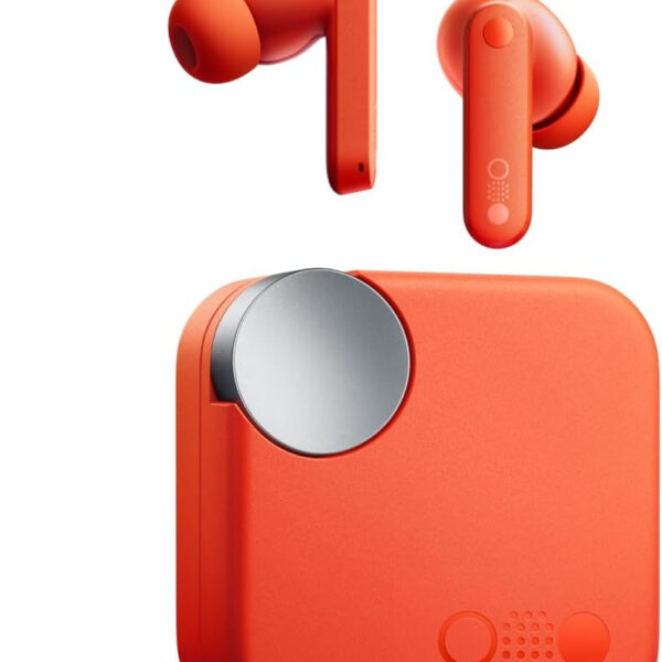 CMF by Nothing Buds Wirelesss earphones with 42 dB ANC, Transparency mode, Ultra Bass Technology 2.0, HD Audio by DIRAC, IP54 Dust and Water resistance and Dual-device connection - Orange