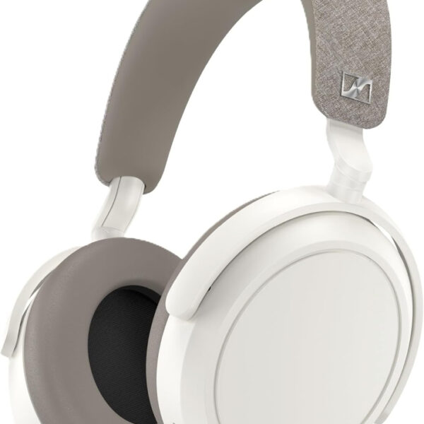 Sennheiser MOMENTUM 4 Wireless Noise Cancelling Headphones - Bluetooth Headset for Crystal-Clear Calls with Adaptive Noise Cancellation, Over-Ear Headphones, Up To 60HR Playtime, Folding Design, White