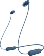 Sony WI-C100 Wireless In-ear Headphones - Up to 25 hours of battery life - Water resistant- Built-in mic for phone calls - Voice Assistant compatible - Reliable Bluetooth connection - White - Image 2