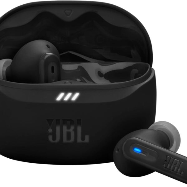 JBL Tune Beam 2, Wireless Noise Cancelling Bluetooth Earbuds with 48h Playtime, IP54 Water and Dust Resistant, Multi-Point Connection, Ergonomic Design, Closed-Back Stick Design, Black