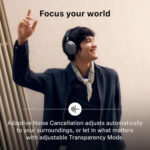 Sennheiser MOMENTUM 4 Wireless Noise Cancelling Headphones - Bluetooth Headset for Crystal-Clear Calls with Adaptive Noise Cancellation, Up To 60HR Playtime, Folding Design, Black/Copper - Image 3