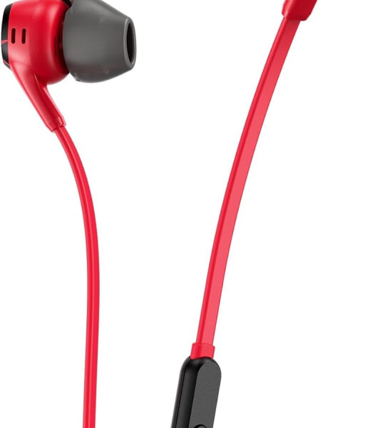 HyperX Cloud Earbuds II - Wired Gaming Earbuds 14mm Driver Built-in Microphone | 4 Ear Plug Sizes | 3.5mm Connector | Hard Case | PC, Console & Mobile Compatibility | Red