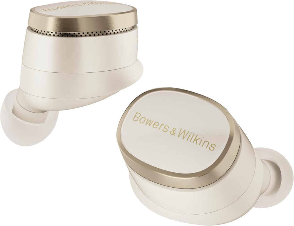 Bowers & Wilkins Pi8 True Wireless Noise Cancelling Earbuds with Bluetooth aptX, 24-bit Wireless Connection, Audio Retransmission, and 6 Built-in Microphones – Dove White