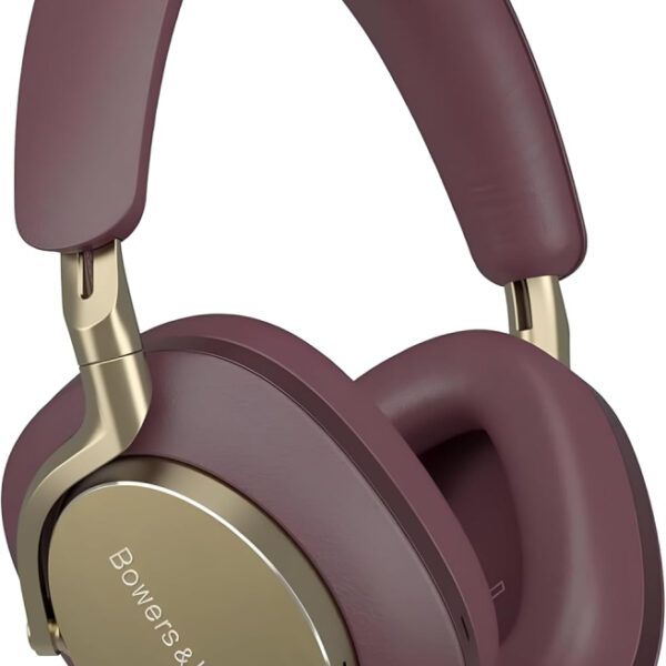 Bowers & Wilkins Px8 Flagship Noise Cancelling Wireless Over-Ear Headphones with Bluetooth 5.0 & Quick Charge, 30 Hours of High-Resolution Playback and Built-In Microphone - Royal Burgundy
