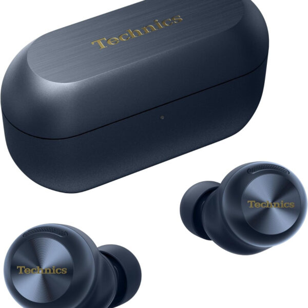 Technics EAH-AZ100E-A Wireless Earbuds with Noise Cancelling, Multipoint Bluetooth, Voice Focus AI, Comfortable In-Ear Headphones, Blue