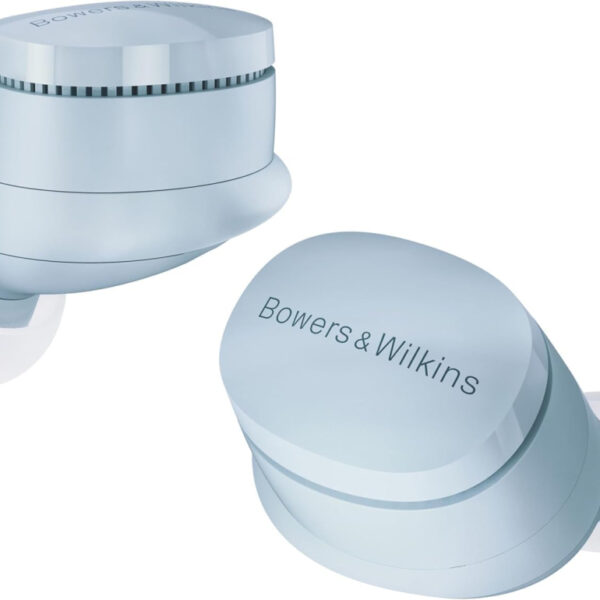 Bowers & Wilkins Pi6 Wireless True Wireless Headphones with Bluetooth, aptX, Active Noise Cancelling (ANC) and Integrated Microphones – Glacier Blue