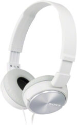 Sony MDR-ZX310 On-Ear Overhead Wired Headphones, Swivel Fold, 3.5mm Headphone Jack - Metallic White