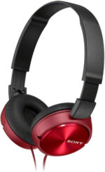 Sony MDR-ZX310 On-Ear Overhead Wired Headphones, Swivel Fold, 3.5mm Headphone Jack - Metallic Red
