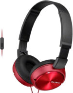 Sony MDR-ZX310 On-Ear Overhead Wired Headphones, Swivel Fold, 3.5mm Headphone Jack - Metallic Red - Image 3