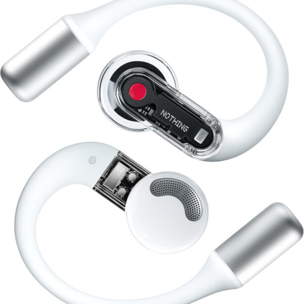 Nothing Ear (open) wireless open headphones with Dual mics and AI Clear Voice, Open Sound Technology, IP54 water resistant, 30 hours of playback and Advanced EQ - White