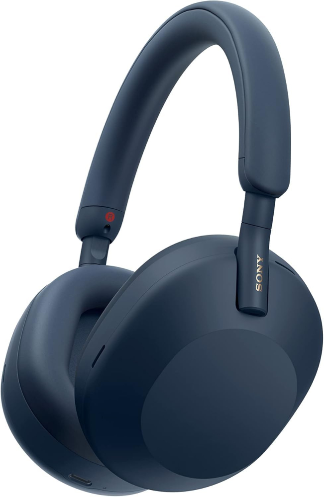 Sony WH-1000XM5 Hard Case Premium Noise Cancelling Wireless Over-Ear Headphones, Bluetooth, Clear Call Quality, Hi-Res Audio, Up to 30hr Battery Life, Includes Hard Case, iOS & Android - Midnight Blue