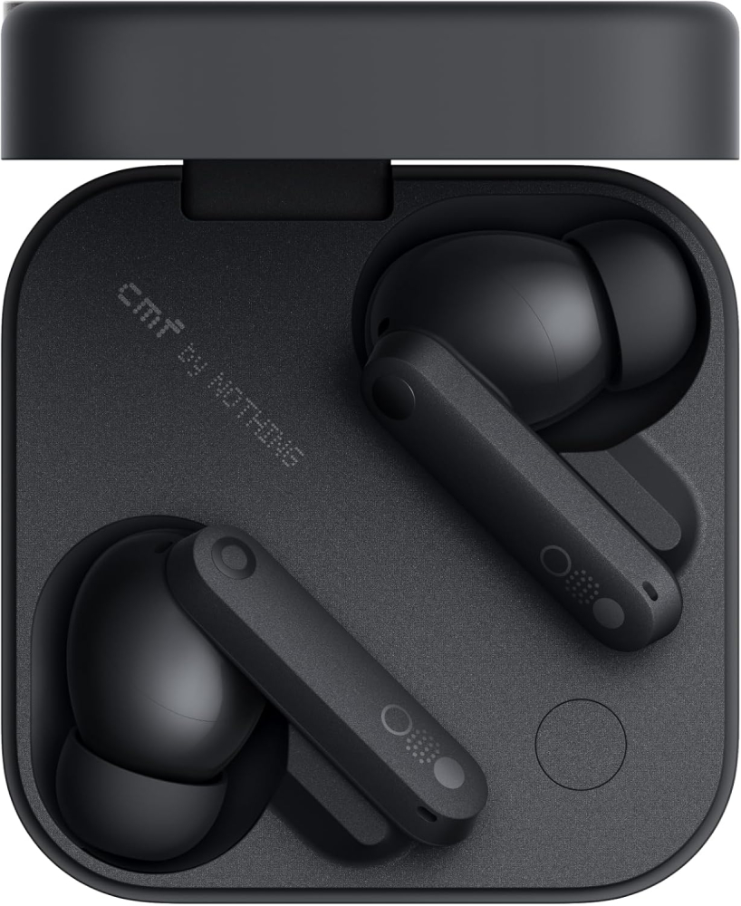 CMF by Nothing Buds Pro 2 Wirelesss earphones with HiFi sound, 50 dB Smart Active Noise Cancellation, 6 HD mics and Spatial Audio, 2025 - Dark Grey