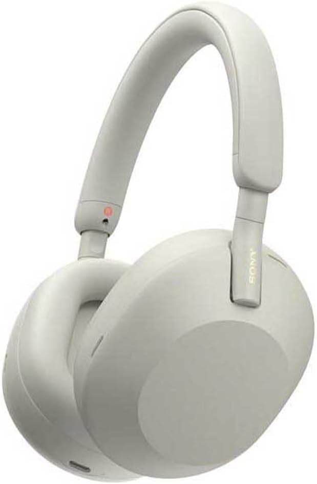 Sony WH-1000XM5 Hard Case Premium Noise Cancelling Wireless Over-Ear Headphones, Bluetooth, Clear Call Quality, Hi-Res Audio, Up to 30hr Battery Life, Includes Hard Case, iOS & Android - Silver